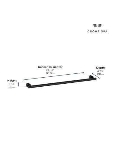 Grohe 40889 Atrio New 24" Towel Rail