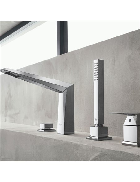 Grohe 19787 Allure Brilliant 4-Hole Single-Handle Deck Mount Roman Tub Faucet with 6.6 L/min - 1.75 GPM Hand Shower