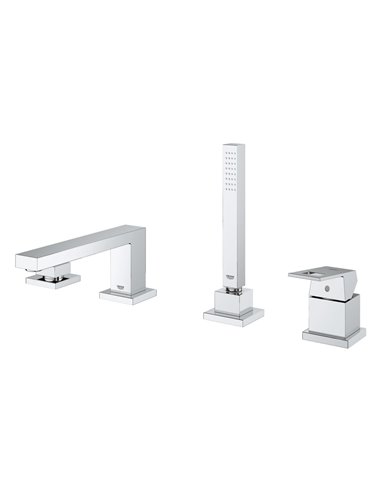 Grohe 19897 Eurocube 4-Hole Single-Handle Deck Mount Roman Tub Faucet with 6.6 L/min - 1.75 GPM Hand Shower