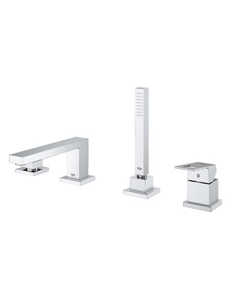 Grohe 19897 Eurocube 4-Hole Single-Handle Deck Mount Roman Tub Faucet with 6.6 L/min - 1.75 GPM Hand Shower