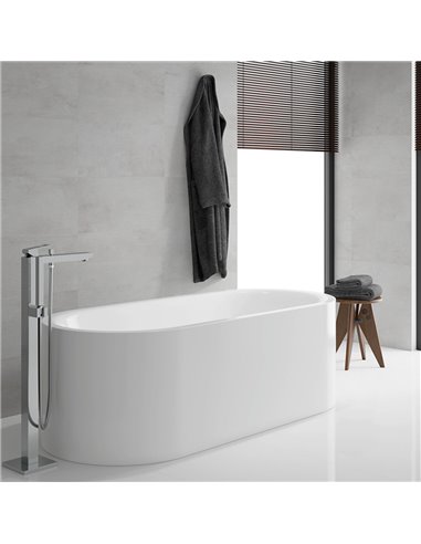 Grohe 23672 Eurocube Single-Handle Freestanding Tub Faucet with 6.6 L/min - 1.75 GPM Hand Shower