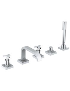 Grohe 25083 Allure 5-Hole 2-Handle Deck Mount Roman Tub Faucet with 6.6 L/min - 1.75 GPM Hand Shower