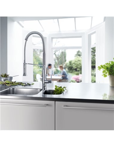 Grohe 32951 K7 Single-Handle Semi-Pro Dual Spray Kitchen Faucet 6.6 L/min - 1.75 GPM