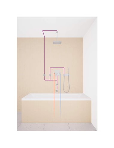 Grohe 27621 Grohtherm Wall Union With Integrated Hand Shower Holder
