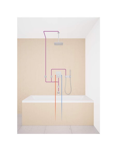 Grohe 27621 Grohtherm Wall Union With Integrated Hand Shower Holder