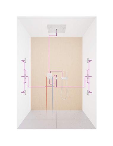 Grohe 27621 Grohtherm Wall Union With Integrated Hand Shower Holder