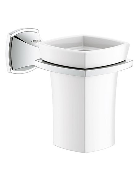 Grohe 40626 Grandera Ceramic Tumbler with Holder