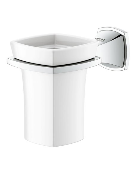 Grohe 40626 Grandera Ceramic Tumbler with Holder