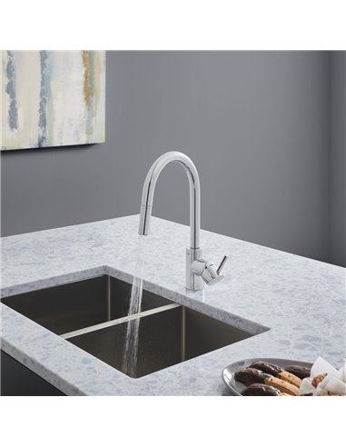 Grohe 31349 Concetto Single-Handle Pull Down Kitchen Faucet Dual Spray 5.7 L/min - 1.5 gpm 