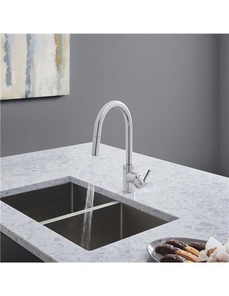 Grohe 31349 Concetto Single-Handle Pull Down Kitchen Faucet Dual Spray 5.7 L/min - 1.5 gpm 