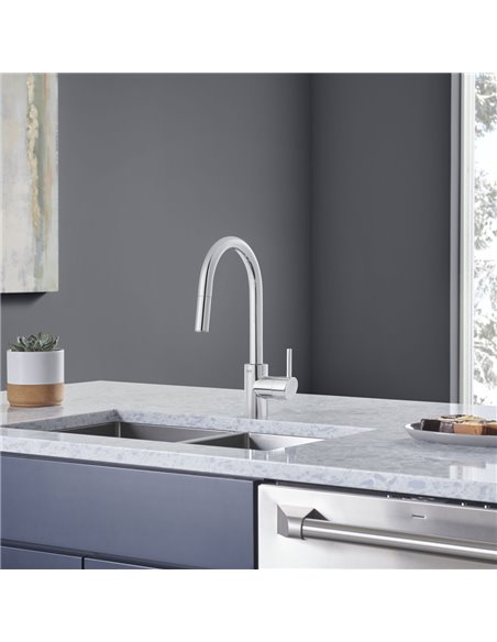 Grohe 31349 Concetto Single-Handle Pull Down Kitchen Faucet Dual Spray 5.7 L/min - 1.5 gpm 