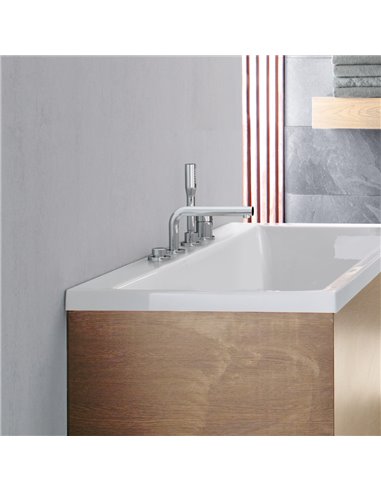 Grohe 19576 Concetto 4-Hole Single-Handle Deck Mount Roman Tub Faucet with 6.6 L/min - 1.75 GPM Hand Shower