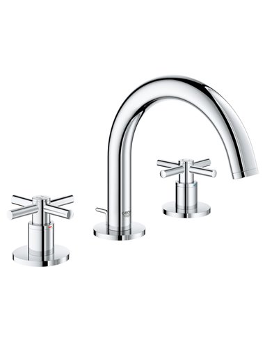 Grohe 20072 Atrio New 8" Widespread 2-Handle S-Size Bathroom Faucet 4.5 L/min - 1.2 GPM