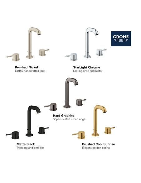 Grohe 20297 Essence New 8-inch Widespread 2-Handle M-Size Bathroom Faucet 1.2 GPM