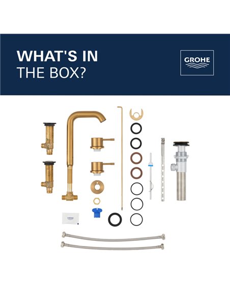 Grohe 20297 Essence New 8-inch Widespread 2-Handle M-Size Bathroom Faucet 1.2 GPM