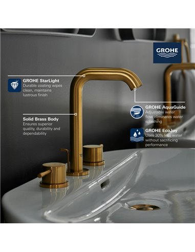 Grohe 20297 Essence New 8-inch Widespread 2-Handle M-Size Bathroom Faucet 1.2 GPM