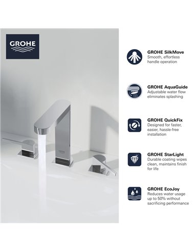 Grohe 20302 Plus 8" Widespread 2-Handle L-Size Bathroom Faucet 4.5 L/min - 1.2 GPM