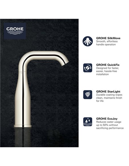Grohe 23485 Essence New Single Hole Single-Handle M-Size Bathroom Faucet 4.5 L/min - 1.2 GPM