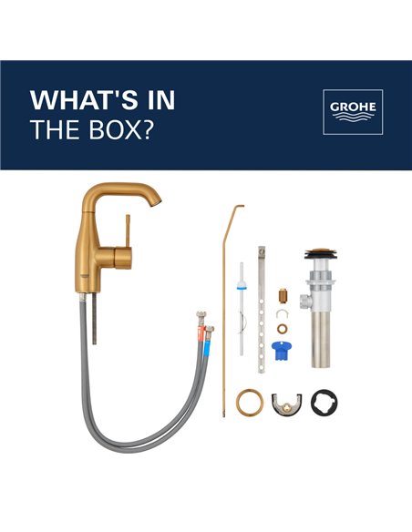 Grohe 23485 Essence New Single Hole Single-Handle M-Size Bathroom Faucet 4.5 L/min - 1.2 GPM