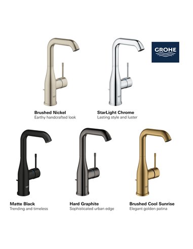 Grohe 23486 Essence New Single Hole Single-Handle L-Size Bathroom Faucet 4.5 L/min - 1.2 GPM