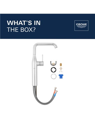 Grohe 23538 Essence New Single Hole Single-Handle Deck Mount Vessel Sink Faucet 4.5 L/min - 1.2 GPM