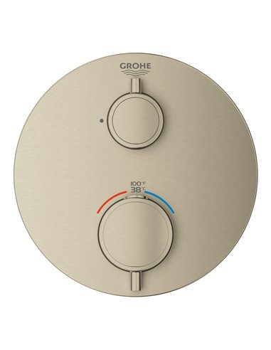 Grohe 24107 Grohtherm Single Function 2-Handle Thermostatic Valve Trim