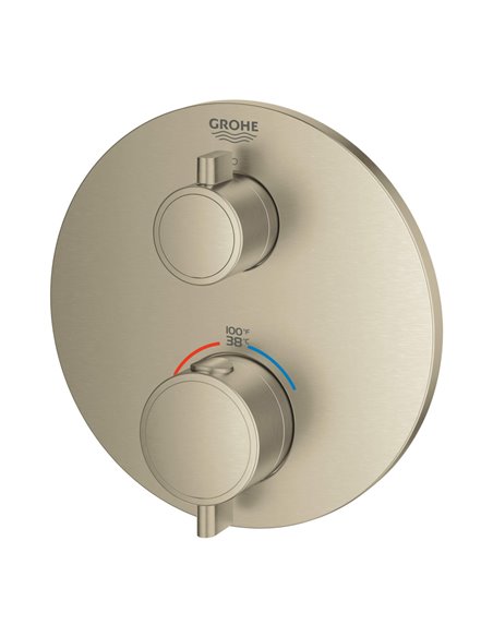 Grohe 24107 Grohtherm Single Function 2-Handle Thermostatic Valve Trim