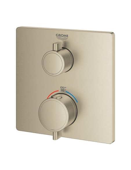 Grohe 24110 Grohtherm Single Function 2-Handle Thermostatic Valve Trim