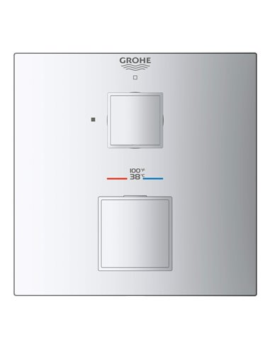 Grohe 24157 Grohtherm Single Function 2-Handle Thermostatic Valve Trim