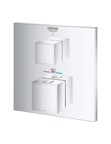 Grohe 24157 Grohtherm Single Function 2-Handle Thermostatic Valve Trim