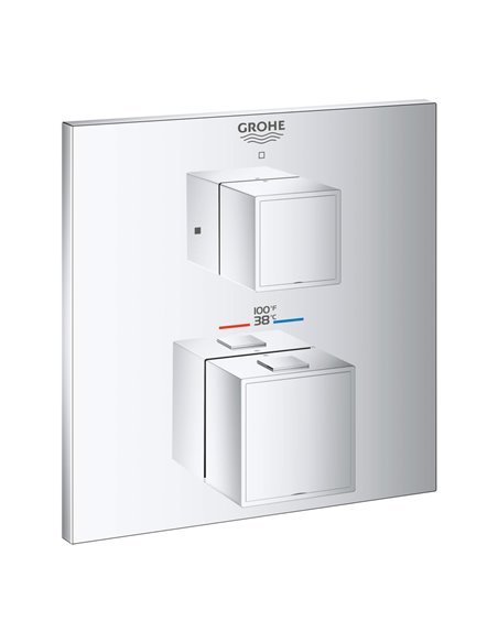 Grohe 24157 Grohtherm Single Function 2-Handle Thermostatic Valve Trim