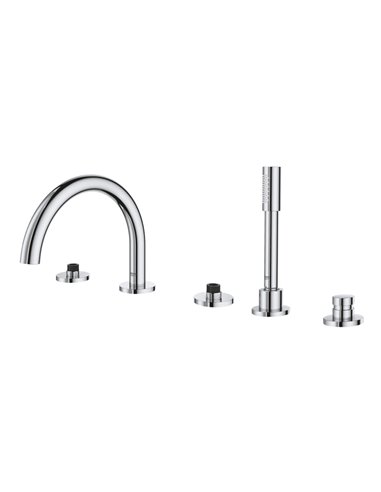 Grohe 25049 Atrio New 5-Hole 2-Handle Deck Mount Roman Tub Faucet with 6.6 L/min - 1.75 GPM Hand Shower
