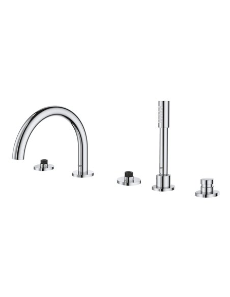 Grohe 25049 Atrio New 5-Hole 2-Handle Deck Mount Roman Tub Faucet with 6.6 L/min - 1.75 GPM Hand Shower