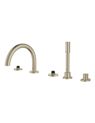 Grohe 25049 Atrio New 5-Hole 2-Handle Deck Mount Roman Tub Faucet with 6.6 L/min - 1.75 GPM Hand Shower