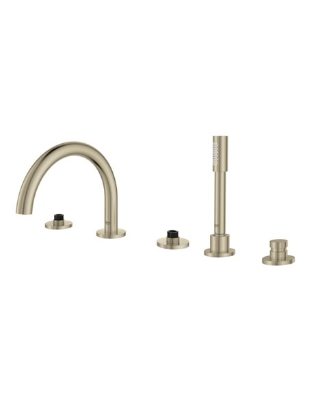 Grohe 25049 Atrio New 5-Hole 2-Handle Deck Mount Roman Tub Faucet with 6.6 L/min - 1.75 GPM Hand Shower