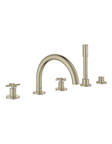 Grohe 25049 Atrio New 5-Hole 2-Handle Deck Mount Roman Tub Faucet with 6.6 L/min - 1.75 GPM Hand Shower