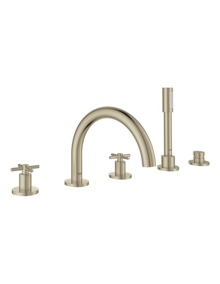Grohe 25049 Atrio New 5-Hole 2-Handle Deck Mount Roman Tub Faucet with 6.6 L/min - 1.75 GPM Hand Shower