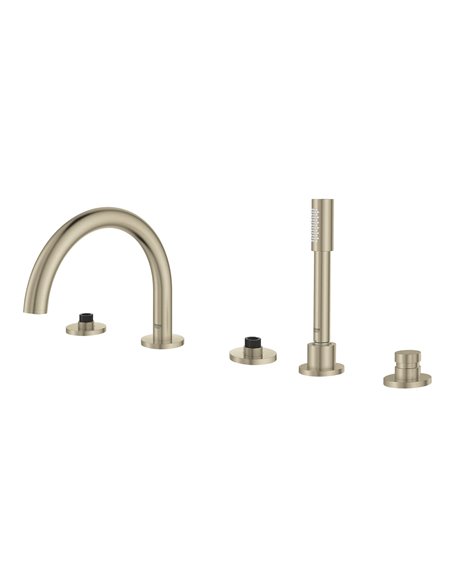 Grohe 25049 Atrio New 5-Hole 2-Handle Deck Mount Roman Tub Faucet with 6.6 L/min - 1.75 GPM Hand Shower