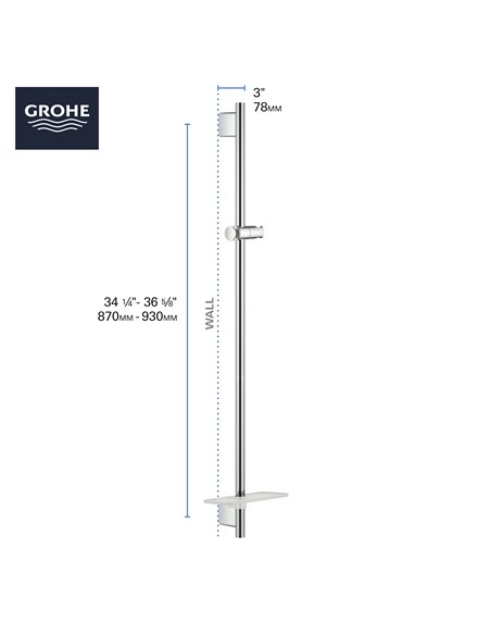 Grohe 26603 Rainshower 36" Shower Slide Bar