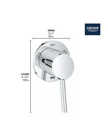 Grohe 29106 Concetto 3-Way Diverter Trim