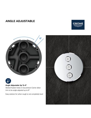 Grohe 29122 Grohtherm Triple Volume Control Trim