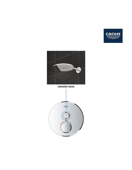 Grohe 29136 Grohtherm Single Function Thermostatic Valve Trim
