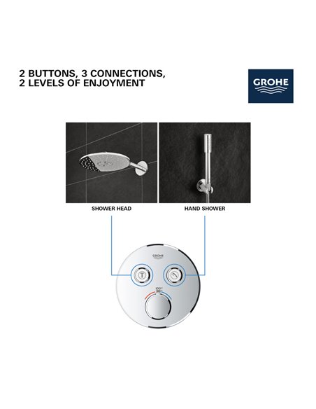 Grohe 29137 Grohtherm Dual Function Thermostatic Valve Trim