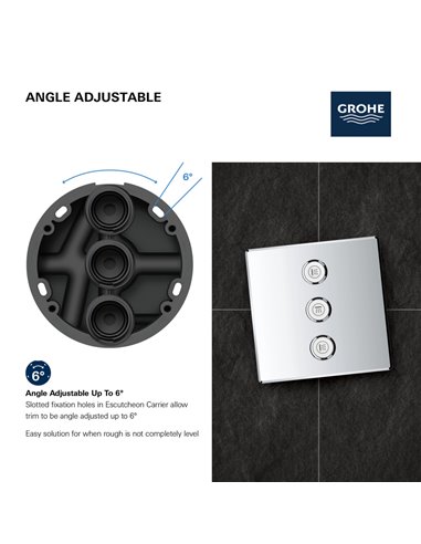 Grohe 29158 Grohtherm Triple Volume Control Trim