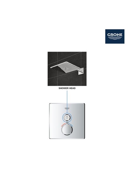 Grohe 29163 Grohtherm Single Function Thermostatic Valve Trim