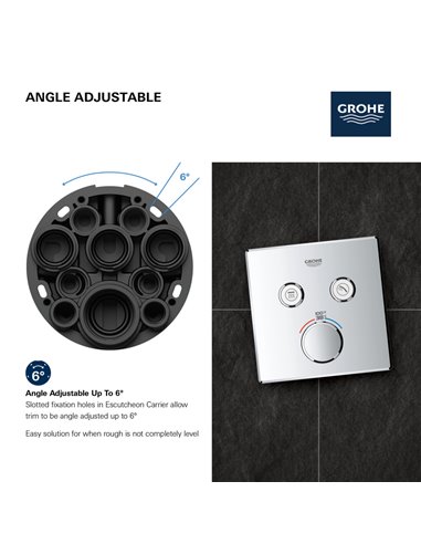 Grohe 29164 Grohtherm Dual Function Thermostatic Valve Trim