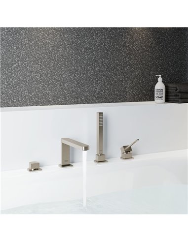 Grohe 29307 Plus 4-Hole Single-Handle Deck Mount Roman Tub Faucet with 6.6 L/min - 1.75 GPM Hand Shower