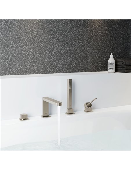 Grohe 29307 Plus 4-Hole Single-Handle Deck Mount Roman Tub Faucet with 6.6 L/min - 1.75 GPM Hand Shower