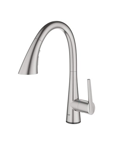 Grohe 30205 Grohe Zedra Single-Handle Pull Down Kitchen Faucet Triple Spray 6.6 L/min - 1.75 GPM with Touch Technology