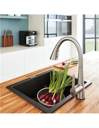 Grohe 30205 Grohe Zedra Single-Handle Pull Down Kitchen Faucet Triple Spray 6.6 L/min - 1.75 GPM with Touch Technology